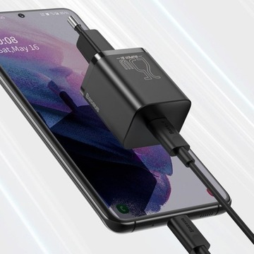 СЕТЕВОЕ ЗАРЯДНОЕ УСТРОЙСТВО BASEUS С КАБЕЛЕМ USB-C НА USB-C TZCCSUP-L01 SUPER SI 1C 2