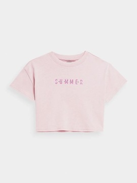 ФУТБОЛКА ДЛЯ ДЕВОЧЕК 4F ХЛОПКОВАЯ ФУТБОЛКА SS23F393