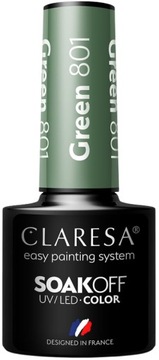 LAKIER HYBRYDOWY GREEN 801 -5g CLARESA Krycie