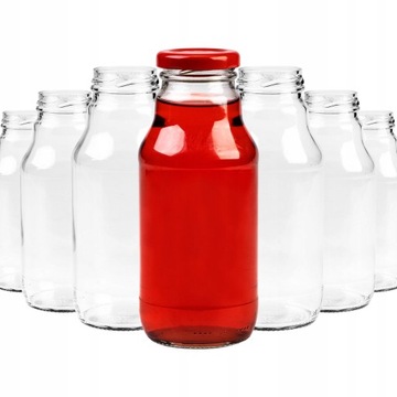 BUTELKI KUBUŚ 330ml 0,33 + zakrętki SOK SOKI 24szt upust