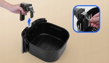 FRYTKOWNICA BEZTŁUSZCZOWA 7 L ZŁOTA FRYTOWNICA 1900W XL AIR FRYER LCD GOLD