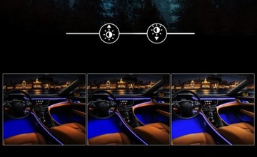 ВОЛОКОННО-ОПТИЧЕСКАЯ светодиодная лента для автомобильного освещения RGB Bluetooth, комплект 6 м