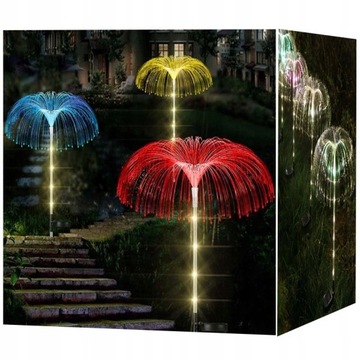 2Szt LAMPA SOLARNA OGRODOWA MEDUZA LAMPKA