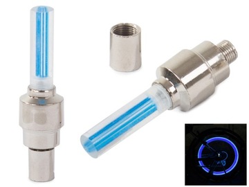 Wentyle świecące rowerowe wentyl na koło 2 sztuki