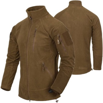 CIEPŁA ROZPINANA LEKKA BLUZA POLAROWA HELIKON ALPHA TACTICAL COYOTE M