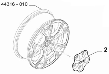 Колпак колеса Fiat 500X, НОВЫЙ ОРИГИНАЛ