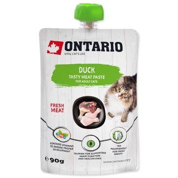ONTARIO PASTE PASTA Z KACZKI 90G DLA KOTA