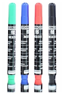 Marker permanentny różne kolory Stanger 4 szt.