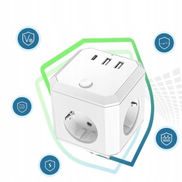 РОЗЕТКА КУБ С USB, РОЗЕТКА С ВЫКЛЮЧАТЕЛЕМ