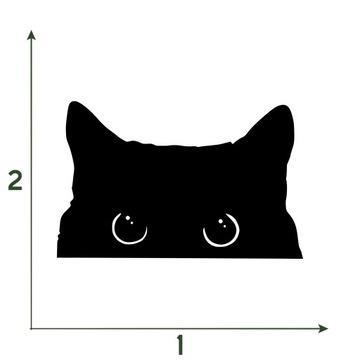 Наклейка КОТ СМОТРИТ НА ОКНО МАШИНЫ - Забавный дизайн для владельцев кошек