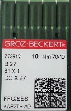 Igły do owerloka B27 DCx27 kulkowe 70SES/FFG