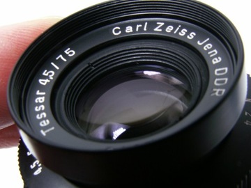 CARL ZEISS: Tessar f4,5/75 мм с монтажным кольцом (2) В ОТЛИЧНОМ СОСТОЯНИИ!