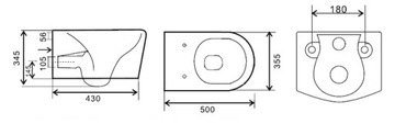 STELAŻ GROHE PRZYCISK MISA WC RIMLESS DUROPLAST
