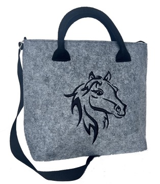 TOREBKA FILCOWA NA RAMIĘ - SHOPPER - VINTAGE - FOLK - NOWOŚĆ !