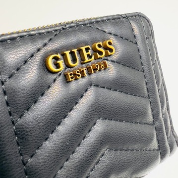 GUESS PIKOWANY PORTFEL CZARNY LOVIDE MINI