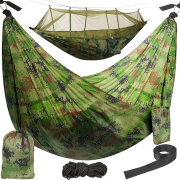 HAMAK TURYSTYCZNY SANTIAGO ARMY 260X140CM NET