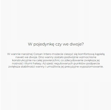 WANNA WOLNOSTOJĄCA NAROŻNA PRZYŚCIENNA 170 cm CORSAN