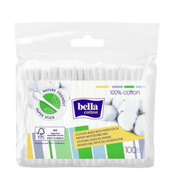 Patyczki Bella Cotton Papierowe Higieniczne 100szt