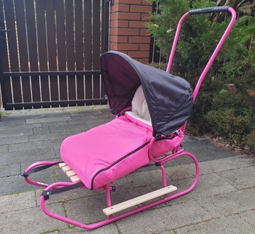 SANKI EVO +PCHACZ +CIEPŁY ŚPIWOREK+BUDKA +PODNÓŻKI