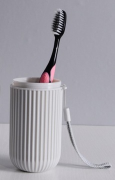 СЕРЫЙ КОНТЕЙНЕР ДЛЯ ЗУБНОЙ ПАСТЫ ЩЕТКИ