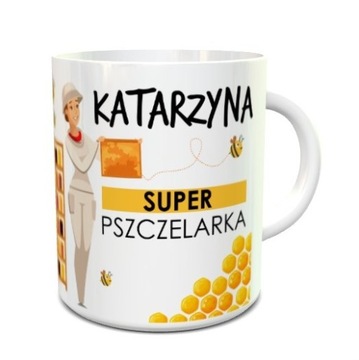 KUBEK PSZCZELARKI z własnym IMIENIEM prezent