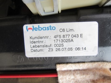 SOLAR SUNROAD SOLARD AUDI A6 C6 СЕДАН