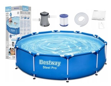 BESTWAY 56679 * BASEN STELAŻOWY OGRODOWY 305x76cm z POMPĄ FILTRUJĄCA * 7w1