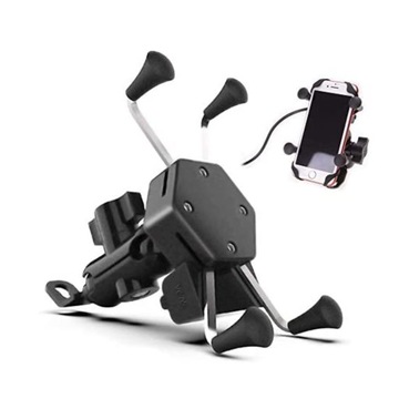 ДЕРЖАТЕЛЬ ДЛЯ МОТОТЕЛЕФОНА С USB-ЗАРЯДКОЙ