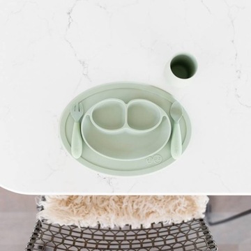 Мини-набор для кормления силиконовая посуда, пастельно-зеленый EZPZ