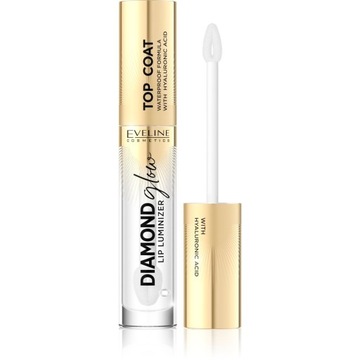 Eveline Diamond Glow Lip Luminizer Błyszczyk Top Coat do ust z kwasem hialu