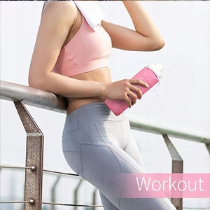 Силиконовая складная дорожная бутылка для воды емкостью 600 мл