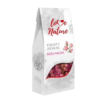 Kwiaty jadalne suszone Love Nature pączki róży 20g
