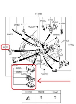 БЛОК БЕЗОПАСНОСТИ, РЕЛЕ, KIA SPORTAGE 04-10