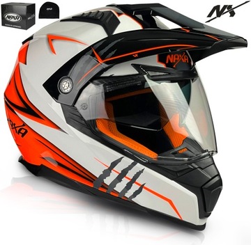 NAXA KASK MOTOCYKLOWY CO3/P ENDURO OFF ROAD ATV QUAD r. L INTERKOM READY