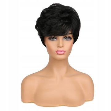 WHIMSICAL W Synthetic Women Short Wigs Black