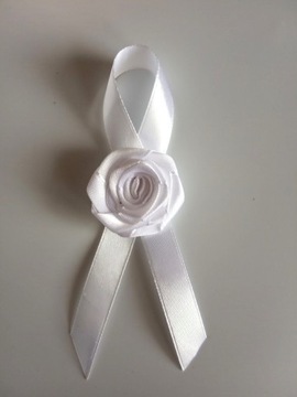 КМ19*Комплект котильон+булавка*свадебный выпускной, поясной, белый