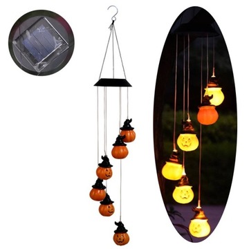 DZWONEK WIETRZNY WISZĄCY LAMPA SOLARNY WODOODPOR