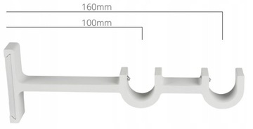 BOJANEK TULUZA Карниз БЕЛЫЙ ДВОЙНОЙ 16+16 / 200