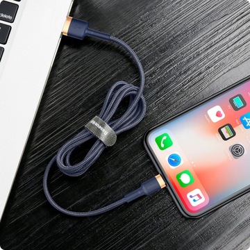 USB-КАБЕЛЬ BASEUS STRONG ДЛЯ LIGHTNING IPHONE IPAD ПЛЕТЕННЫЙ КАБЕЛЬ 2.4A 100см