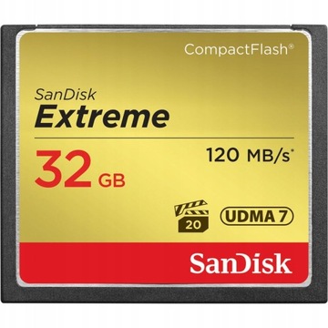 Карта памяти Compact Flash SANDISK Extreme CF 32 ГБ 120/85