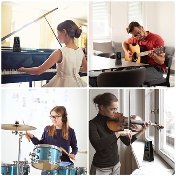 ЭЛЕКТРОННЫЙ МЕТРОНОМ ЖК-дисплей Точный + громкий 40–208 ударов в минуту Таймер USB-C