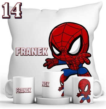 НАБОР «ЧЕЛОВЕК ПАУК» КРУЖКА + ПОДУШКА + ИМЯ