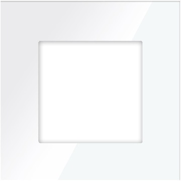 Ramka Szklana Pojedyncza Biała do Modułów MIUUN