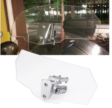 ПЕРЕДНИЙ ДЕФЛЕКТОР МОТОЦИКЛА, РЕГУЛИРУЕМЫЙ, ПРОЗРАЧНЫЙ - ОБТЕКАТЕЛЬ