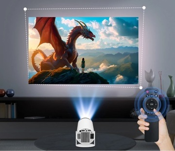 МИНИ-ПРОЕКТОР HY300 4K ANDROID 11 WIFI6 BT5.0 H713 ПРОЕКТОР ДЛЯ ДОМАШНЕГО ТЕАТРА