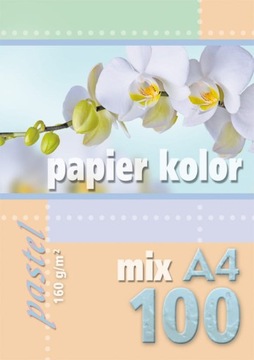 Papier ksero A4 160g KRESKA mix pastel 100 arkuszy