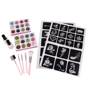 Набор для блестящих тату, шаблоны, блестящие татуировки, большие поделки своими руками