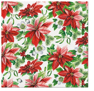 Serwetki Flizelinowe PAW Glory Poinsettia 50 szt.