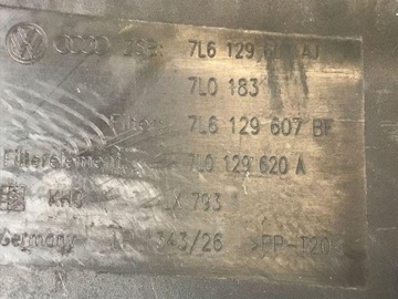 7L6129601AJ POUZDRO FILTRU VZDUCHU 4.2 FSI QUATRO 257 2008 AUDI Q7 (4L)