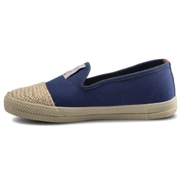 Granatowe Espadryle Cross Jeans Damskie Modne Buty